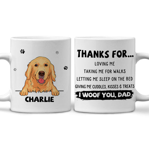 Dog Thanks For 1 - Personalized Custom Coffee Mug