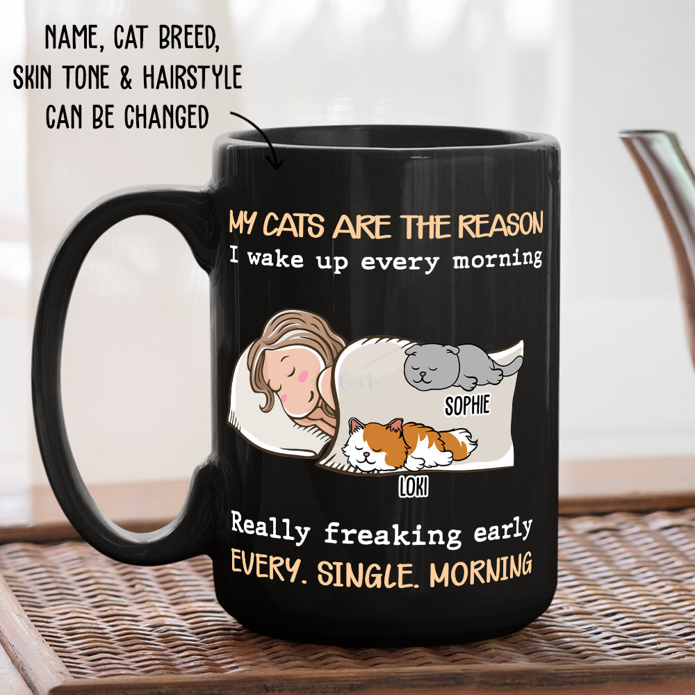 My Cat Is The Reason - Personalized Custom Coffee Mug