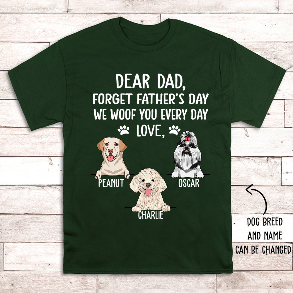 I Woof You Dog Dad - Personalized Custom Unisex T-shirt