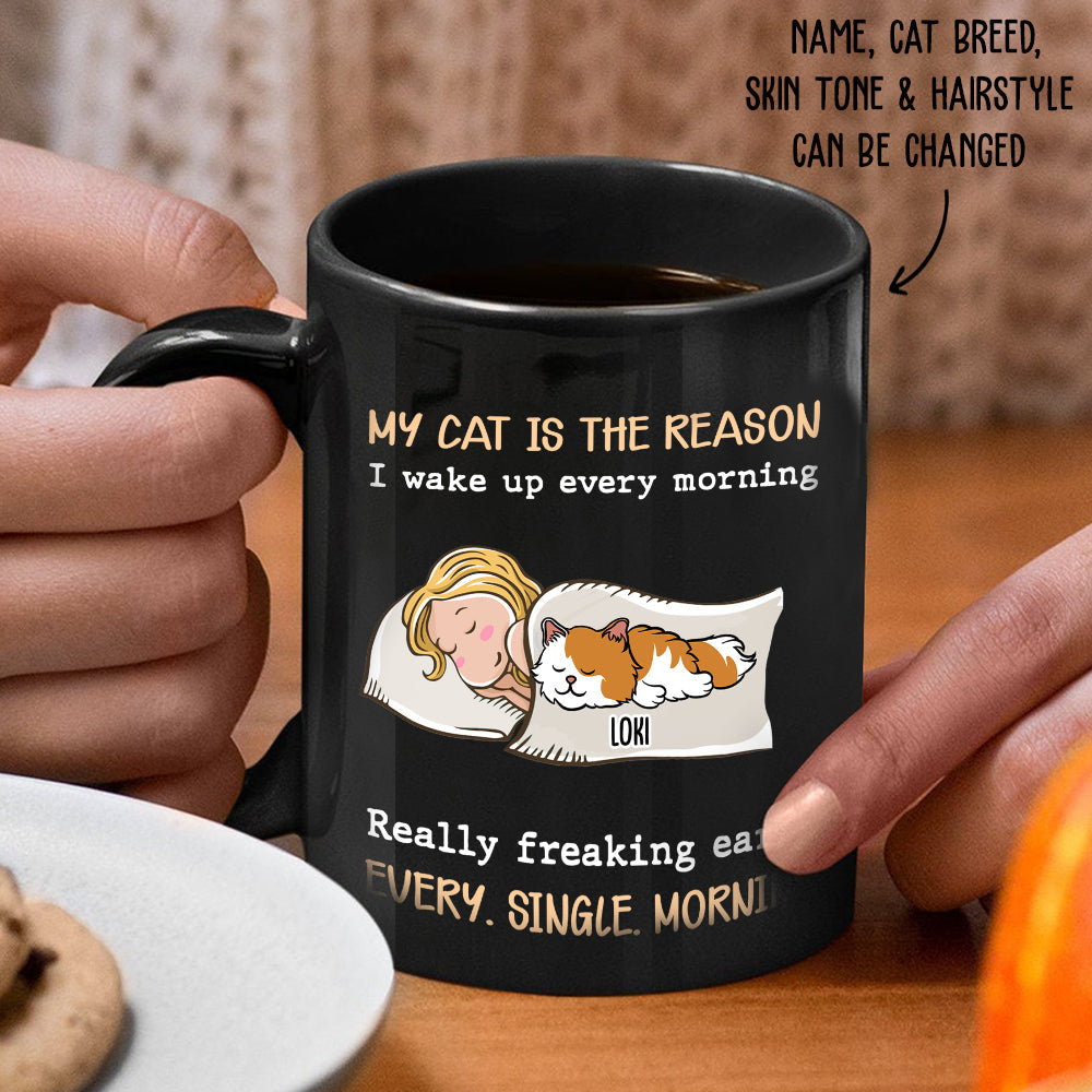 My Cat Is The Reason - Personalized Custom Coffee Mug