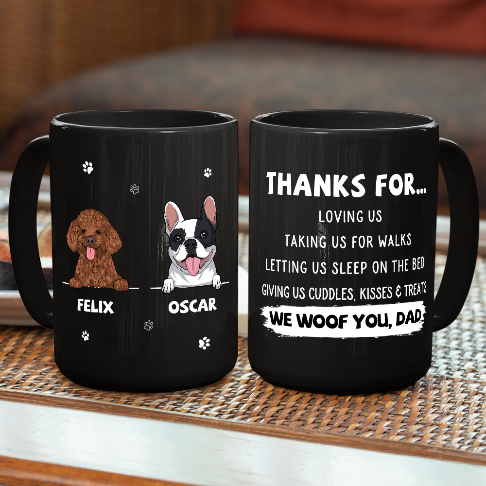 Dog Thanks For 1 - Personalized Custom Coffee Mug