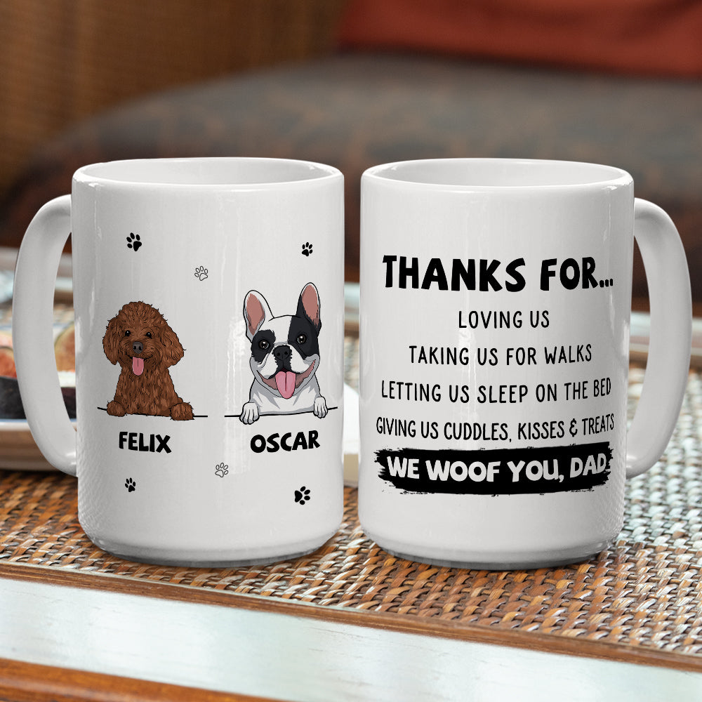 Dog Thanks For 1 - Personalized Custom Coffee Mug