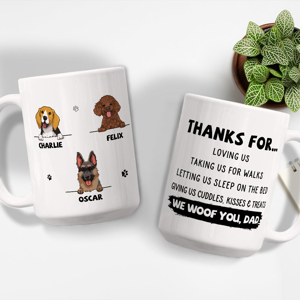Dog Thanks For 1 - Personalized Custom Coffee Mug