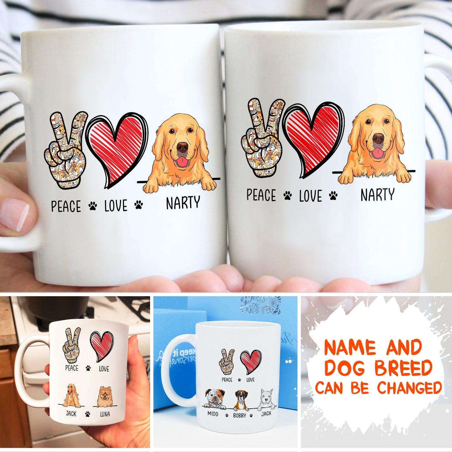 Mug - Peace Love Dog