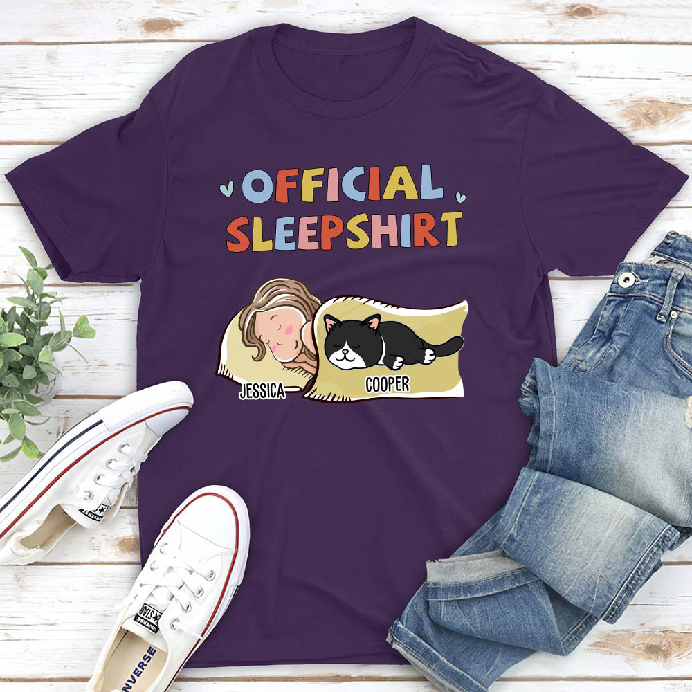 Sleeping Pet Sleepshirt Version 2 - Personalized Custom Unisex T-shirt