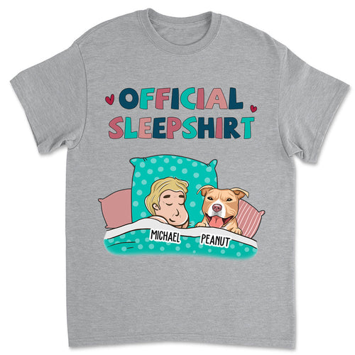 Dog Official Sleepshirt - Personalized Custom Unisex T-shirt