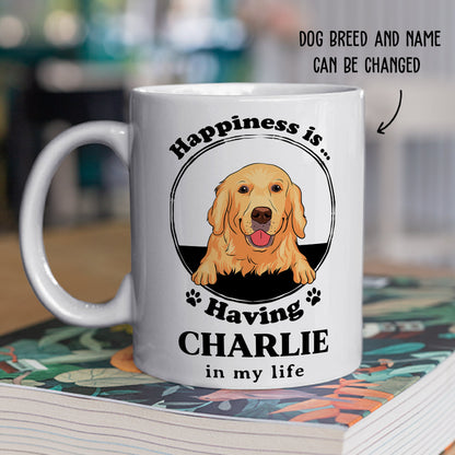 Happiness Is - Personalized Custom Coffee Mug