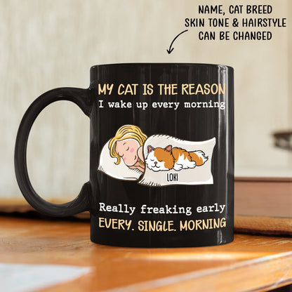 My Cat Is The Reason - Personalized Custom Coffee Mug