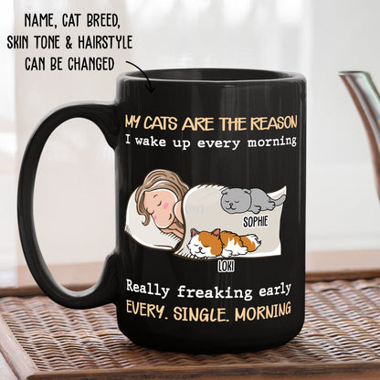 My Cat Is The Reason - Personalized Custom Coffee Mug