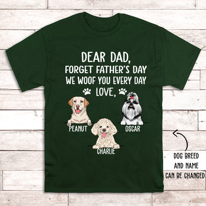 I Woof You Dog Dad - Personalized Custom Unisex T-shirt