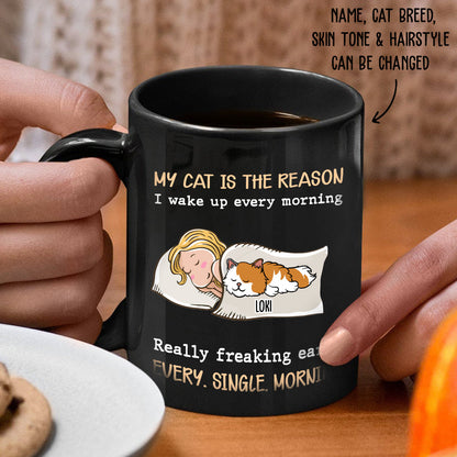 My Cat Is The Reason - Personalized Custom Coffee Mug