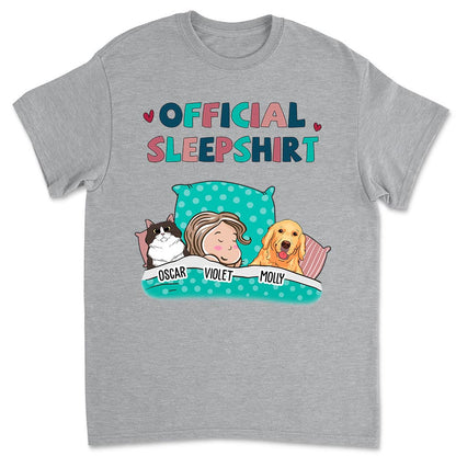 Pet Official Sleepshirt - Personalized Custom Unisex T-shirt