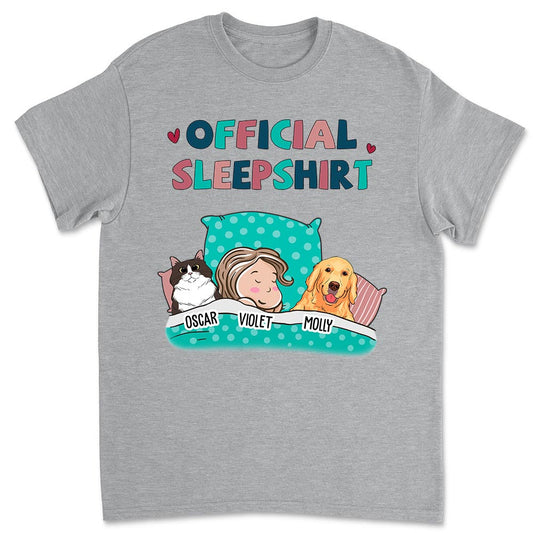 Pet Official Sleepshirt - Personalized Custom Unisex T-shirt