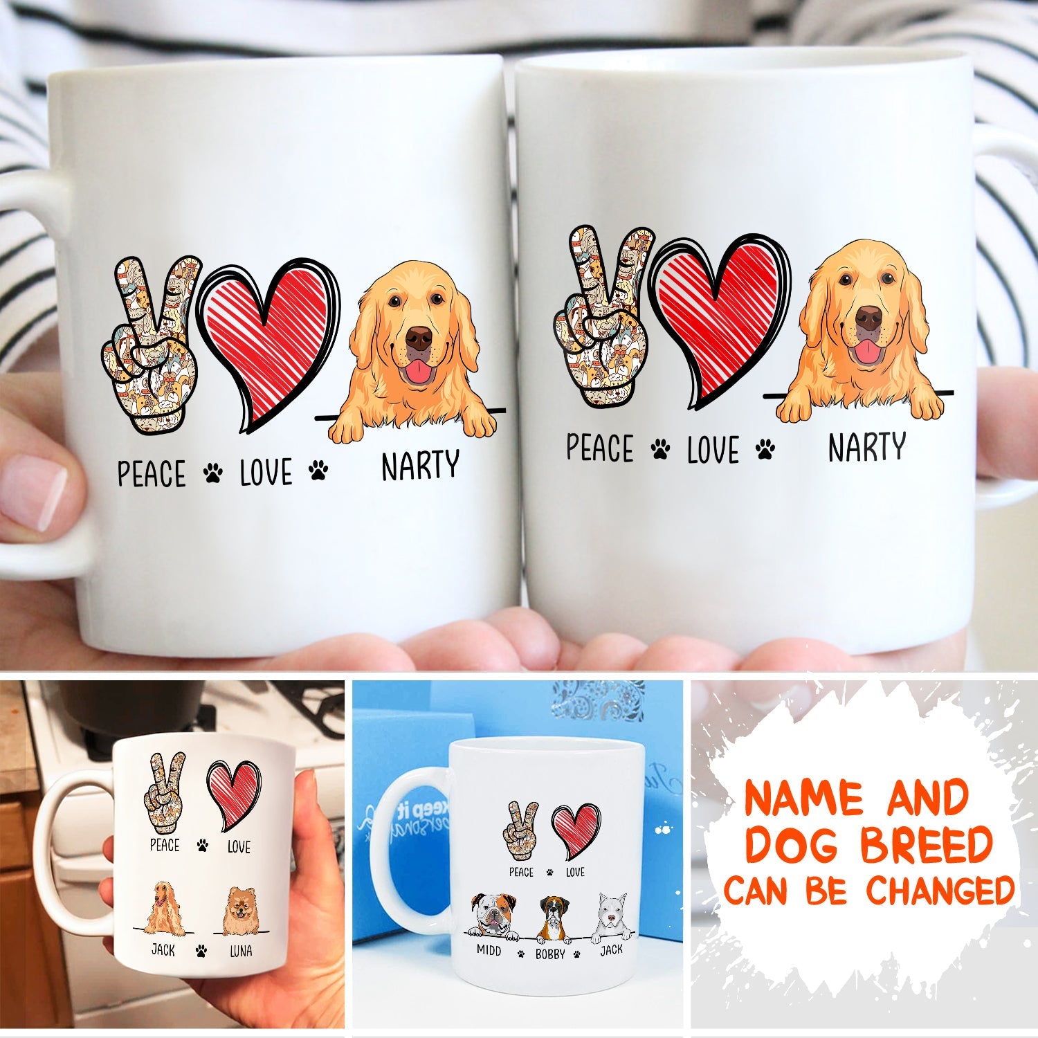 Mug - Peace Love Dog