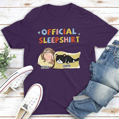 Sleeping Pet Sleepshirt Version 2 - Personalized Custom Unisex T-shirt