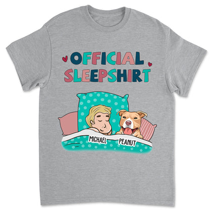 Dog Official Sleepshirt - Personalized Custom Unisex T-shirt